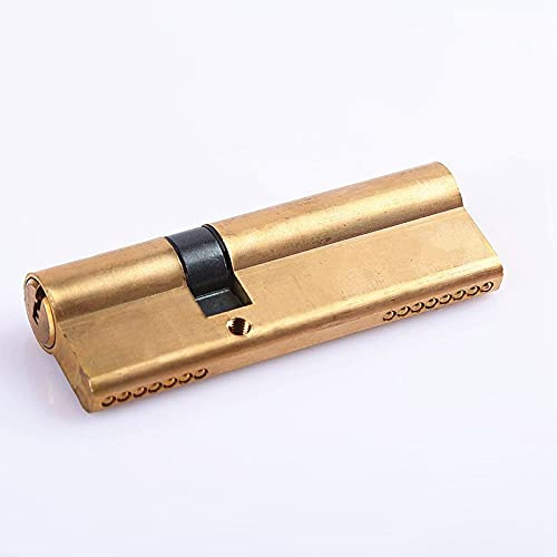Schliebzylinder 30/30,Halbzylinder Länge 60/70/80 / 90mm Double Open Lock Zylinder Diebstahlsicherung Schloss Eingang Messing Türschloss Zylinder verlängerten Kern(85 37.5 47.5)