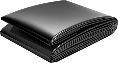eryssgbf Premium PVC Folie teichfolie 2m x 3m, schwarz, 0.5mm - Wasserdicht als Hochbeet Folie oder Teichplane (auch für Schwimmteiche)