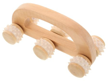 SOIMISS Holzmassagegerät Handroller für Entspannung Massagewerkzeug aus Echtholz Massagerolle zur Durchblutungsförderung und Verspannungslinderung in Händen