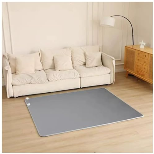 Tapis Chauffant en graphène, Tapis de Sol Chauffant, Tapis Chauffant électrique avec température réglable et minuterie 12 Heures, pour Yoga en intérieur, sous Un Bureau,F,50x80cm