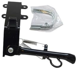 Roller-Seitenständer schwarz kompatibel mit Peugeot Zenith, Hercules Limbo | Metallausführung mit Feder zum Zurückklappen, Farbe Schwarz, 1x Seitenständer; praktisches Zubehörteil für Roller-Modelle