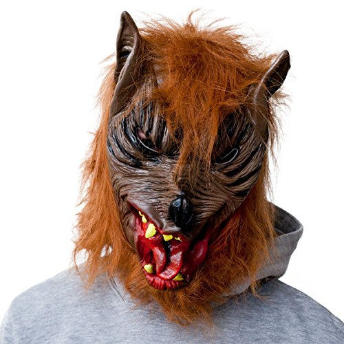 GOODS+GADGETS Werwolf Horror Maske Halloweenmaske Wolf Vollmaske Karneval Werwolfmaske