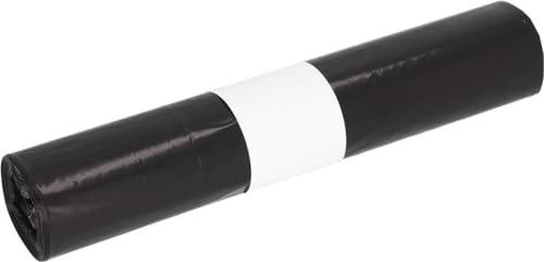 LDPE - Müllbeutel 30 Stück/Rolle, 260+240x640 mm, 25 my, schwarz, 30 Liter, Mülltüten, Müllsack, Müllbeutel, Abfallbeutel-sack