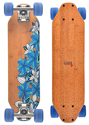 JUCKER HAWAII Skateboard KAPUA | City Cruiser | Mini Cruiser aus Holz | Skateboard Kinder und Erwachsene | Mini Longboard | WOODYBOARD | Komplettboard