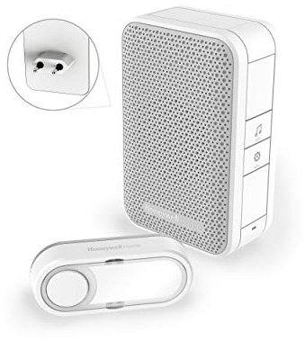 Honeywell Home DC312SP2USB Serie 3 Einsteck-Türgong mit USB-Ladegerät und Klingeltaster (weiß), 110