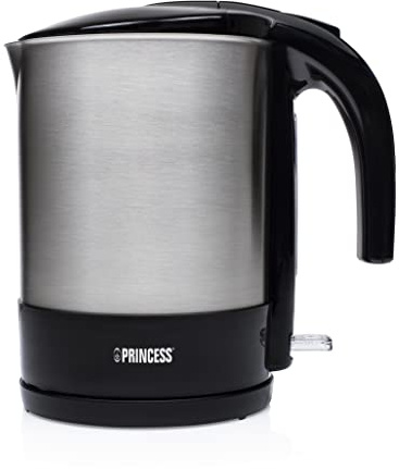 Princess Wasserkocher - Volumen 1,7 L – 2.200 Watt – Überhitzungsschutz, Trockengehschutz - Edelstahl & Schwarz, 236039