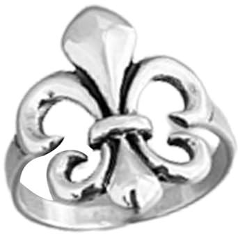Bague en argent massif 925 Saints, bague fleur, bague fleur de lys, bague déclaration, bague délicate, bague bohème bohème, bague minimaliste, bague fête des mères