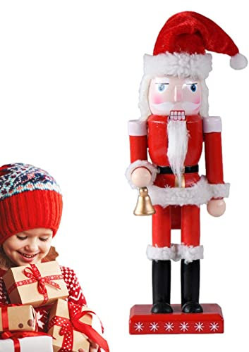 Schiaccianoci di Natale, Schiaccianoci di Babbo Natale - Figure di legno per decorazioni natalizie