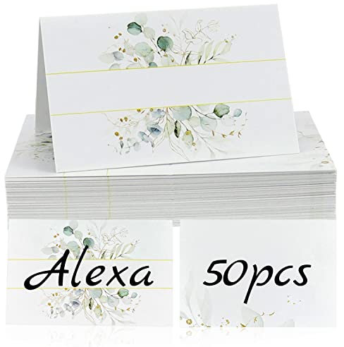 Tarjetas de Mesa 50 Hojas Tarjetas de Lugar 11 x 8,5 cm Tarjetas Mesa Boda Tarjeta de Mesa para Fiesta de Boda Comunión Bautizo Cumpleaños Confirmación Baby Shower