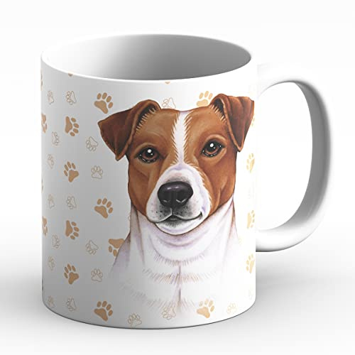 power gift JACK RUSSELL (A) Taza de café o para el The. Tazas con diseño de perro y gato. Tu animal prehere: perfecto para los amantes de los animales. Taza de cerámica.