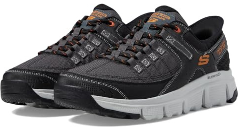 Skechers Men's Summits AT Hands Free Slip-in Sneaker,Gray/Orange,11W