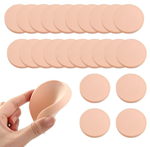 ICSTM 25 Pcs Makeup Sponge Facial Powder Puff Beauty Eye Face Foundation Blender Facial Smooth Powder Puff Cosmetics Blush Applicators Sponges Suitable for all Skin Types (25)