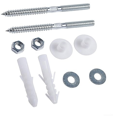 Per montaggio a parete Kit di montaggio per lavabo da bagno Kit di montaggio Bulloni a vite Kit di fissaggio per lavabo a parete Viti Rondelle per lavabo a parete, 2074276729