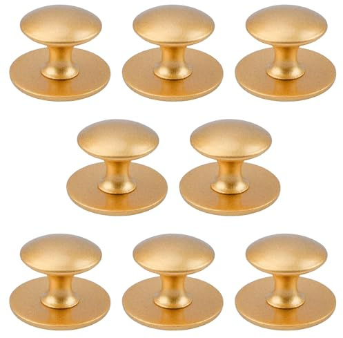 MOROBOR Pomos adhesivos para gabinete, 8 unidades, autoadhesivos, instantáneos, de acero inoxidable, para cajones, ventanas, armarios, cajones (oro mate)