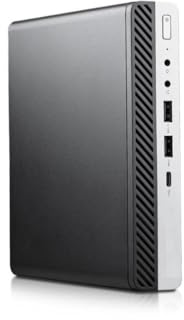 HP EliteDesk Mini PC Computer Ricondizionato Pronto all'Uso, Intel Core i5-7400T, RAM 8GB DDR4, SSD M.2 NVMe 256GB, Windows 11 Pro, Office 2021, Chiavetta Wi-Fi