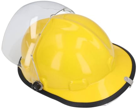 Feuerwehrhelm, Flammhemmender, Stoßfester Feuerrettungshelm mit Gesichtsschutz, Taschenlampen-Befestigungsclip, Verstellbarer Vollkopfschutz-Schutzhelm-Arbeitshelm für Männer und