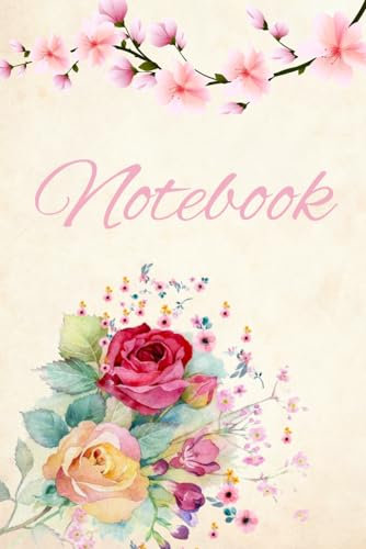 Notebook: Blank Lineal journal for Woman | Notebook Floral Composition Wide Ruled Low-content