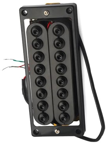 Verstellbarer Pole Piece 8-saitiger E-Gitarren-Humbucker-Steg-Tonabnehmer mit Rahmen Tonabnehmer Set