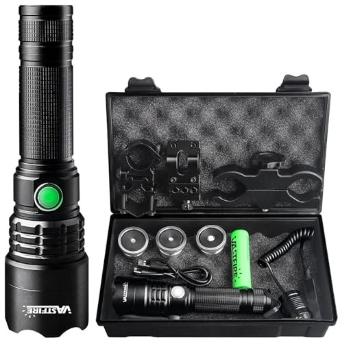 VASTFIRE Predator Light Red Green White LED Tactical Torch Zoom Focus Adjustable Torch for Hunting and Fishing Coyote Pig Varmint