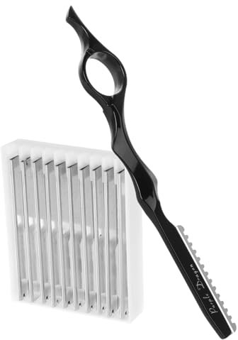 PLAFOPE Professionelles Haarschneide-effiliermesser Mit Ersatzklingen Ergonomisch Leichter Haarschneide-rasierer Für Präzises Ausdünnen Und Styling Im Friseursalon Komfortabler Griff