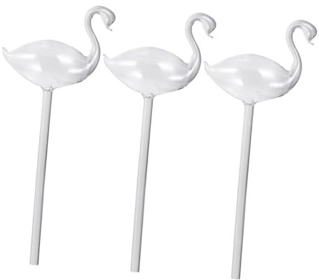KITANDOVE Automático Riego De Plantas 3 Globos De Vidrio Regadera De Cisne Ideal para Jardín