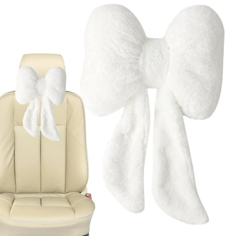 Coussin de cou de voiture | Oreillers d'appui-tête nœud papillon pour siège de voiture - Coussin repose-tête en peluche, oreillers de voyage universels pour la plupart des voitures