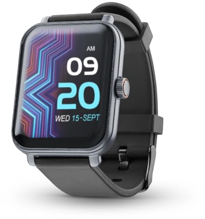 cellularline - ION PRO SQUARE - Smartwatch Bluetooth® con app - 1.83” - Risposta alle Chiamate - Waterproof e Dustproof - Monitoraggio Attività Fisica - Funziona con App ION - Nero
