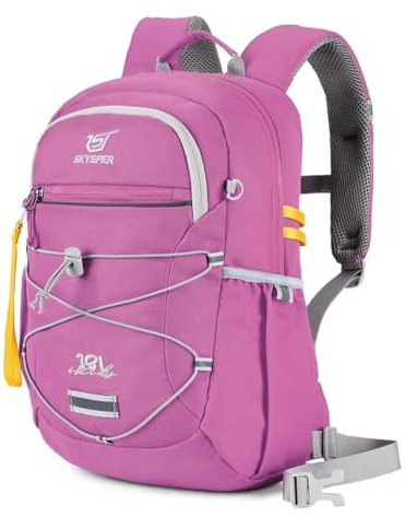 SKYSPER Kids Backpack 18L Children School Bag Child Boy Girl Pack Ages 4-8 for Traveling Day Trips Classes(Purple)