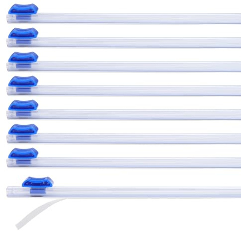 PATIKIL 8pcs Coupe-Pellicule Plastique, 13in Coupe-Pellicule Plastique Autocollant Installation Remplacement pour Distributeur de Papier Aluminium, Papier Emballage, Bleu