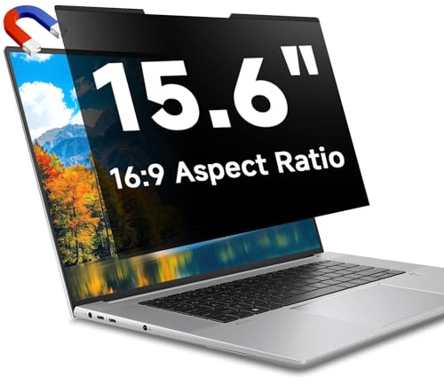 STARY Magnetic Laptop Privacy Screen 15.6 Inch, 16:9 Aspect Ratio Removable | Anti Spy Blue Light Glare, Laptop Privacy Screen Filter for Dell/Hp/Acer/Lenovo/Samsung/Asus/Sony
