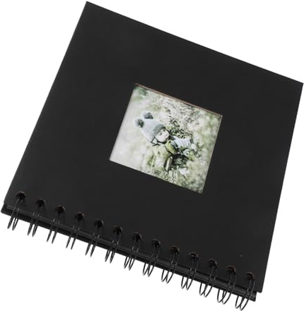 STOBAZA Album Fotografico Diy Scrapbook per Foto Portafoto Decorativo per e Lauree Album Fotografico Versatile con Inserti Trasparenti per Preziose