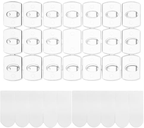 Nogeqi 52 Stück Klebehaken Klein Durchsichtig, Mini Klebehaken Transparent, Wandhaken Selbstklebend Mini Klebestreifen Outdoor Wetterfest für Lichterketten Festdekoration Festbeleuchtung