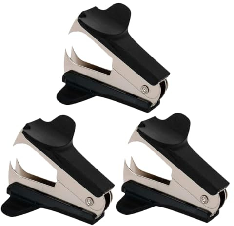 UTHCLO 3pcs Staple Puller with Ergonomic Handle for Office School and Home Easy One-Handed Stapler Remover Tool for Quick Staples Removal Desktop
