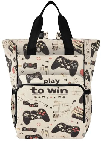 Ttgoth Sac à dos à langer étanche avec porte-biberons isothermes, sac à dos de voyage multi-poches avec sangles de poussette pour maman et papa