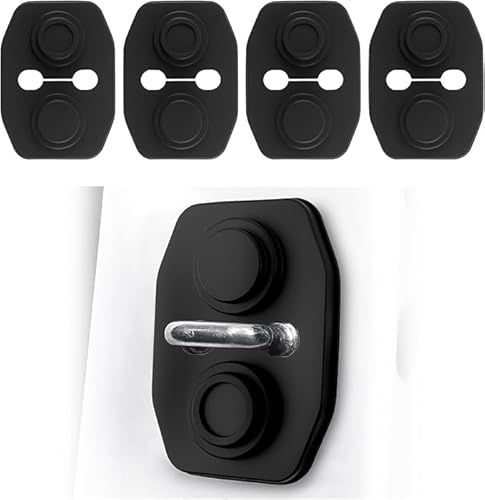HYLLYP 4Pcs Car Door Lock Latch Protector for Hyundai Tucson NX4/ Hybrid/N-Line 2021-2023 2024 2025 2026, Silicone Lock Accessories, Noise Reduction and Shock Absorption, for Car Accessories