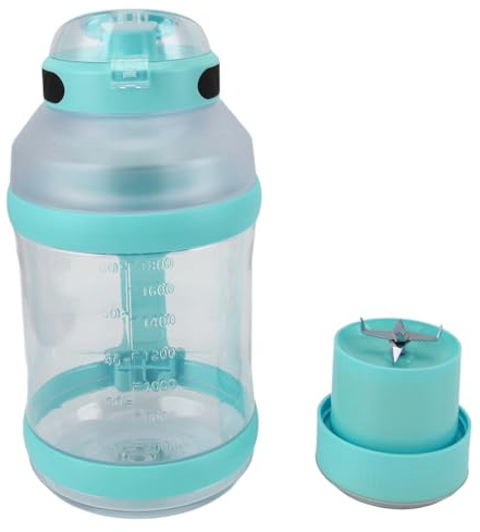 Marhynchus Mixeur Portable 2L 18000 Tr/min Rechargeable par USB pour Shakes et Smoothies (turquoise)