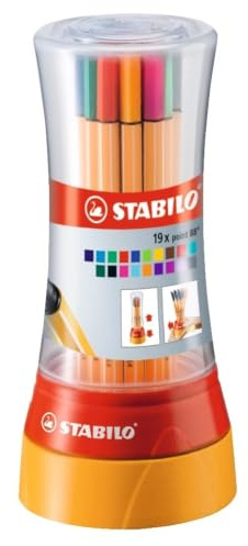 Fineliner - STABILO point 88-19er Twister - mit 19 verschiedenen Farben