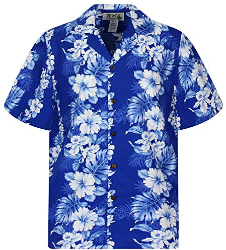 KY´s Original Chemise Hawaienne, Batik, Bleu, XL