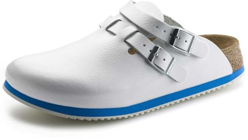 Birkenstock Kay Leder Softfootbed, Unisex-Erwachsene Clogs, Weiß (Weiß), 39 EU