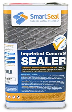 Smartseal Imprinted Concrete Sealer - SILK/WET LOOK - Easy To Apply Driveway Sealer - Durable Protection Outdoor Concrete for Patterned Imprinted Driveways and Patios - (5 Litres)