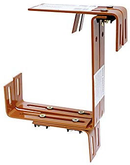 geli Thermo Plastic Halter schwere Ausführung für Balkonkasten, Farbe:terracotta