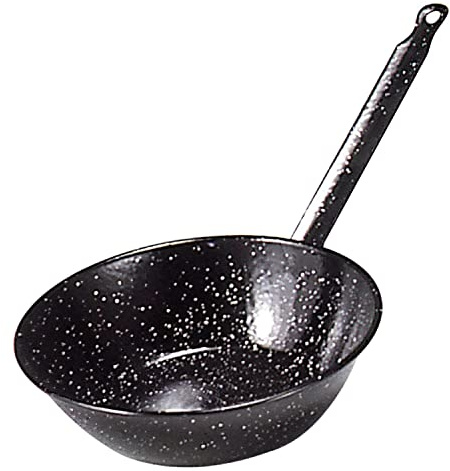 Garcima - Sartén Doble Honda Con Mango Esmaltada 24 cm.