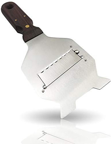 Kerafactum Affettatrice di tartufi gourmet con lama ondulata ultra affilata grattugia per tartufi Formaggio Il formaggio a pasta dura consente di utilizzare viti sottilissime con manico in palissandro