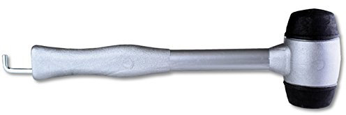 MOSCATELLI Multi-Purpose Camping Hammer, Robust and Ergonomic Mallet Hammer with Hook for Removing Pegs - Grey