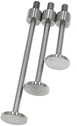SUXING Platta kontaktpunkter för urtavla indikator djup mätare 1 mm tjocklek 8 mm diameter M2,5 gängskaft (ett set)