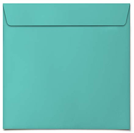 (10 x) Briefumschläge - Petrol - Quadrat Briefumschlag Kuvert Briefkuvert Umschlag