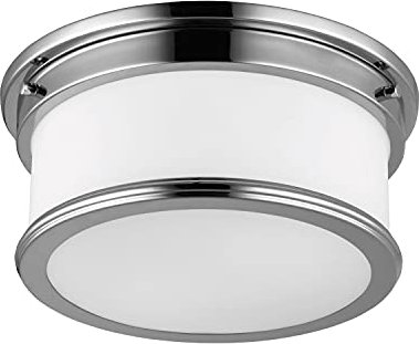 Licht-Erlebnisse Runde Deckenleuchte Bad IP44 spritzwasserdicht mit LED Glas Schirm AMINE Badezimmerleuchte