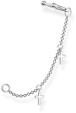 THOMAS SABO Einzel Ohrklemme Kreuze 925 Sterlingsilber