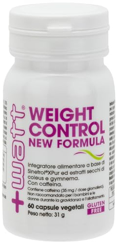 Weight Control New Formula - Integratore Alimentare a Base di Sinetrol®XPur, Coleus, Ananas, Equiseto e Gymnema. GLUTEN FREE - Offre Sostegno al Metabolismo - Formato: 60 capsule