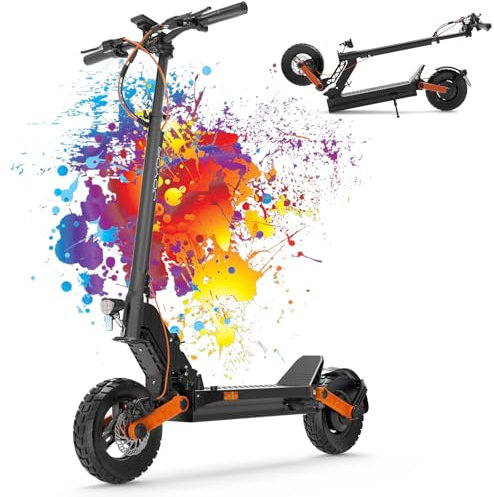 JOYOR S5 E Scooter, Elektroroller Fährt 40-55 Km, 48V 13Ah Mit Doppeltem Hydraulischem Bremssystem Und Doppelter Stoßdämpfung, Electric Scooters, Faltbarer E Roller Mit 10 Geländereifen